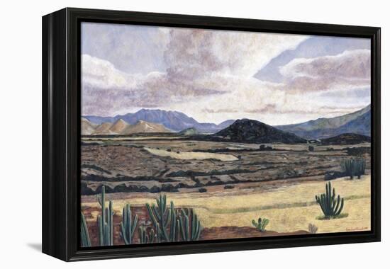 Landscape on the Way to Teotitlan, 1999-Pedro Diego Alvarado-Framed Premier Image Canvas