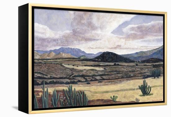 Landscape on the Way to Teotitlan, 1999-Pedro Diego Alvarado-Framed Premier Image Canvas