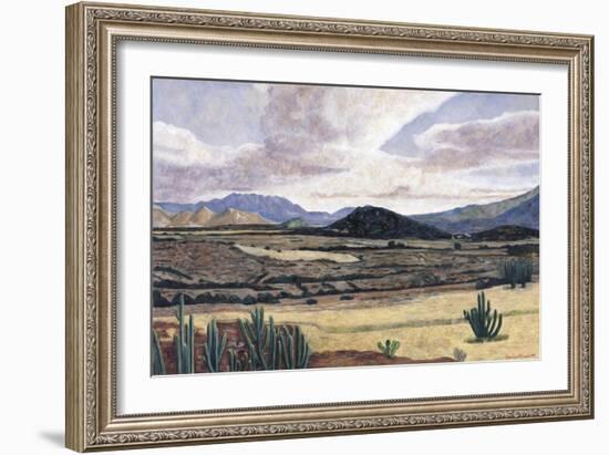 Landscape on the Way to Teotitlan, 1999-Pedro Diego Alvarado-Framed Giclee Print