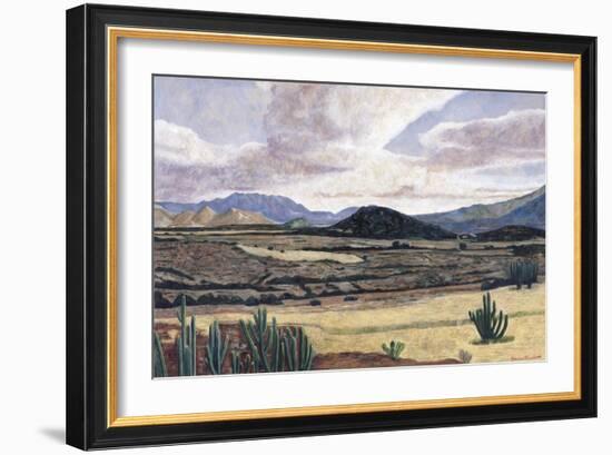 Landscape on the Way to Teotitlan, 1999-Pedro Diego Alvarado-Framed Giclee Print