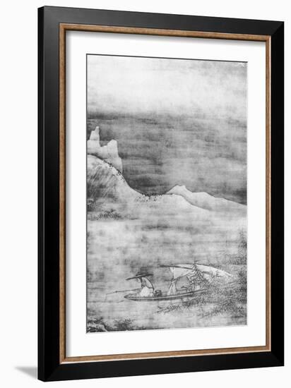 Landscape or Fishing, from 'The Kokka Tokyo'-Kano Masanobu-Framed Giclee Print