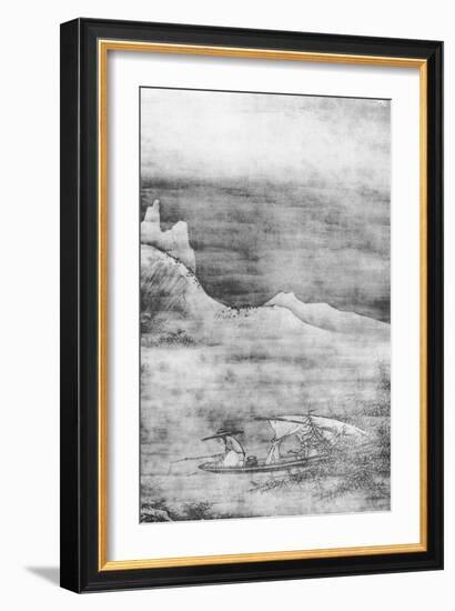 Landscape or Fishing, from 'The Kokka Tokyo'-Kano Masanobu-Framed Giclee Print