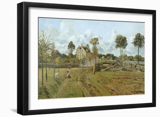 Landscape, Pontoise, 1875-Camille Pissarro-Framed Giclee Print