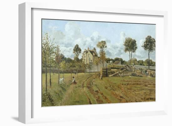 Landscape, Pontoise, 1875-Camille Pissarro-Framed Giclee Print