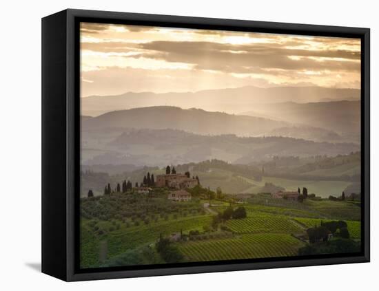 Landscape, San Gimignano, Tuscany, Italy-Doug Pearson-Framed Premier Image Canvas