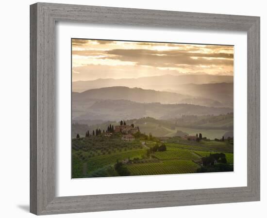 Landscape, San Gimignano, Tuscany, Italy-Doug Pearson-Framed Photographic Print
