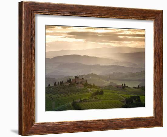 Landscape, San Gimignano, Tuscany, Italy-Doug Pearson-Framed Photographic Print