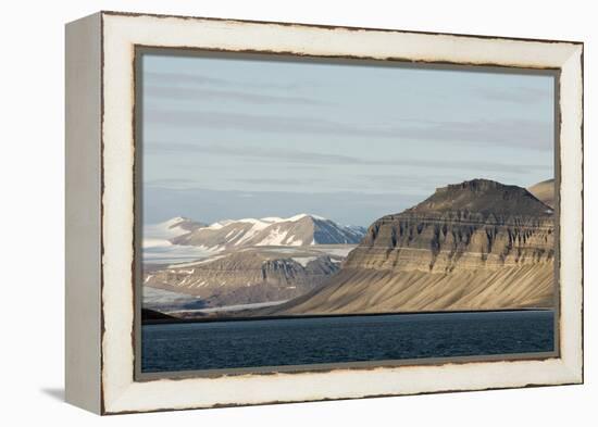 Landscape, Sassenfjorden, Spitsbergen, Svalbard, Norway-Steve Kazlowski-Framed Premier Image Canvas