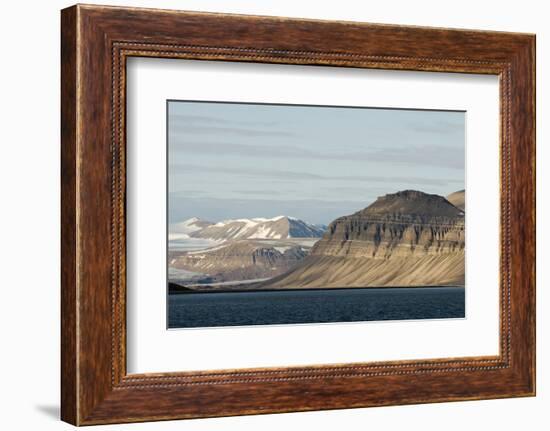 Landscape, Sassenfjorden, Spitsbergen, Svalbard, Norway-Steve Kazlowski-Framed Photographic Print