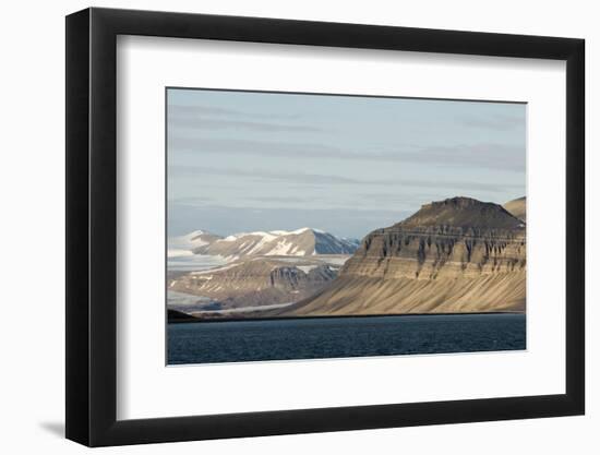 Landscape, Sassenfjorden, Spitsbergen, Svalbard, Norway-Steve Kazlowski-Framed Photographic Print