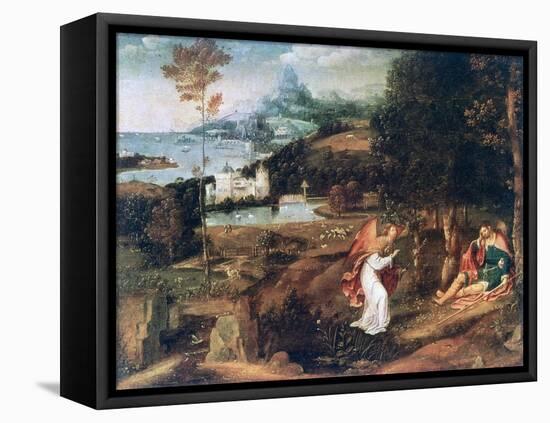 Landscape Scene with Saint Roch, C1500-1524-Joachim Patinir-Framed Premier Image Canvas
