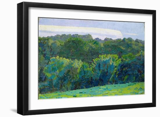 Landscape, Somerset, 1917 (Oil on Canvas)-Harold Gilman-Framed Giclee Print