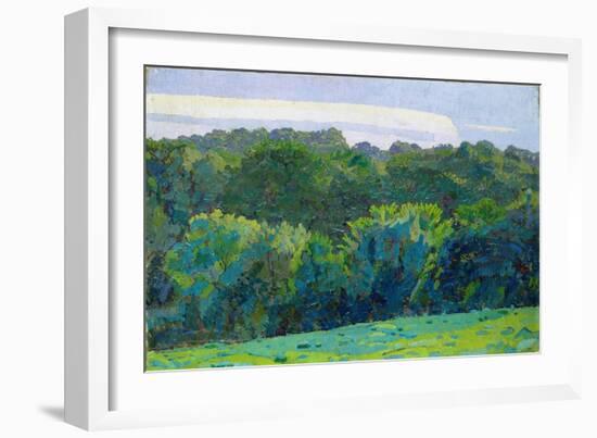 Landscape, Somerset, 1917 (Oil on Canvas)-Harold Gilman-Framed Giclee Print