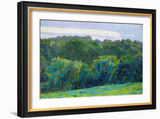 Landscape, Somerset, 1917 (Oil on Canvas)-Harold Gilman-Framed Giclee Print