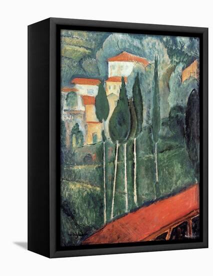 Landscape, South of France, 1919-Amedeo Modigliani-Framed Premier Image Canvas