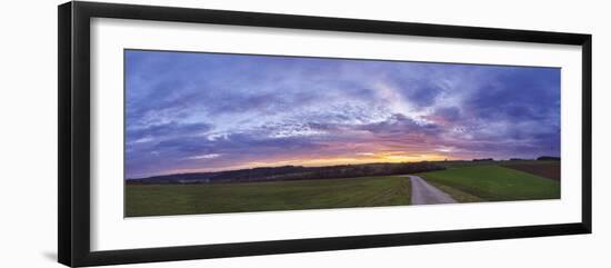 Landscape, Sunset, Fields, Sky, Bavaria, Germany, Europe-David & Micha Sheldon-Framed Photographic Print