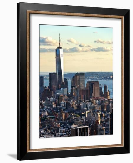 Landscape Sunset View, One World Trade Center, Manhattan, New York, United States-Philippe Hugonnard-Framed Photographic Print