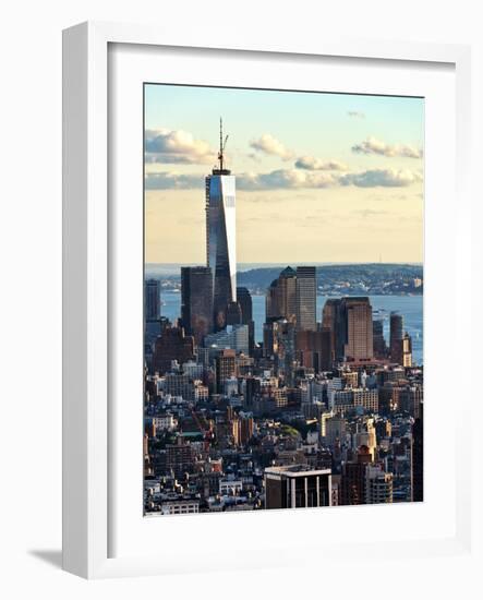 Landscape Sunset View, One World Trade Center, Manhattan, New York, United States-Philippe Hugonnard-Framed Photographic Print