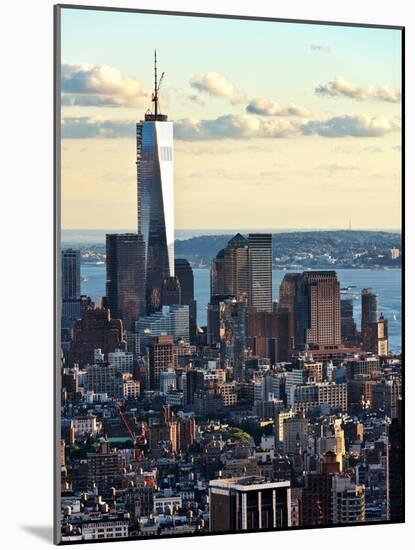 Landscape Sunset View, One World Trade Center, Manhattan, New York, United States-Philippe Hugonnard-Mounted Photographic Print