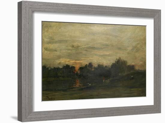 Landscape: Sunset-Charles Francois Daubigny-Framed Giclee Print