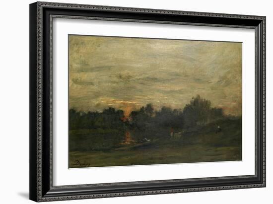 Landscape: Sunset-Charles Francois Daubigny-Framed Giclee Print