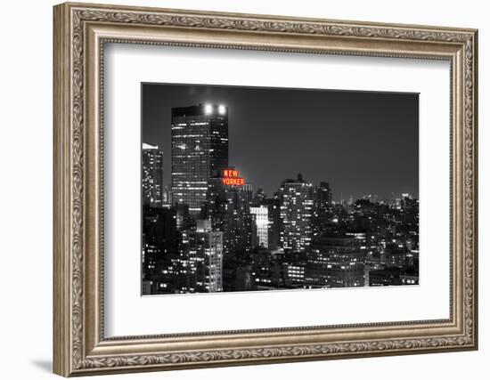 Landscape - The New Yorker - Manhattan by Night - New York City - United States-Philippe Hugonnard-Framed Photographic Print