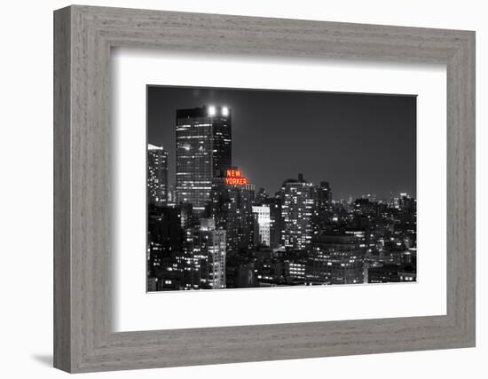 Landscape - The New Yorker - Manhattan by Night - New York City - United States-Philippe Hugonnard-Framed Photographic Print