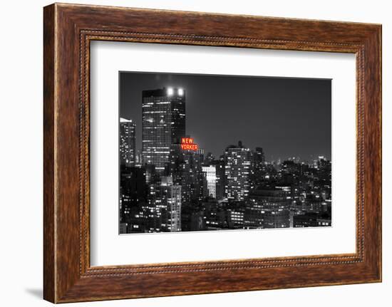 Landscape - The New Yorker - Manhattan by Night - New York City - United States-Philippe Hugonnard-Framed Photographic Print