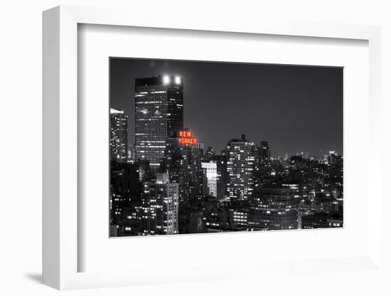 Landscape - The New Yorker - Manhattan by Night - New York City - United States-Philippe Hugonnard-Framed Photographic Print