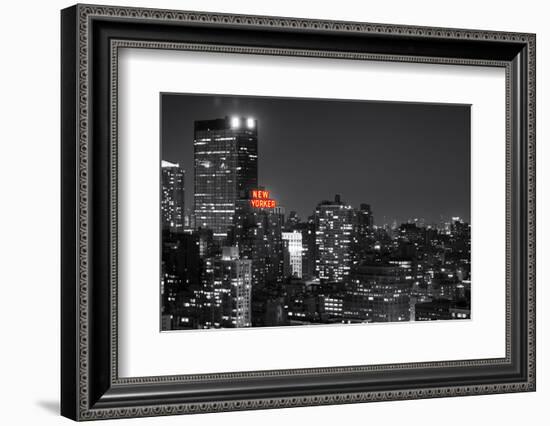 Landscape - The New Yorker - Manhattan by Night - New York City - United States-Philippe Hugonnard-Framed Photographic Print