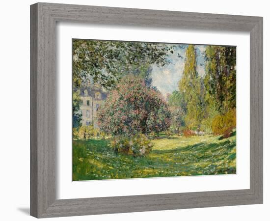 Landscape: The Parc Monceau, 1876-Claude Monet-Framed Giclee Print