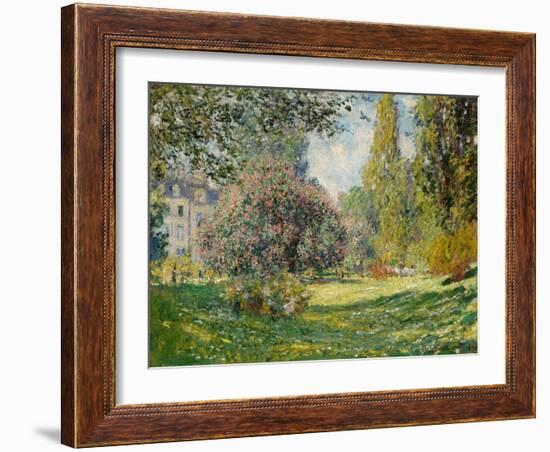 Landscape: The Parc Monceau, 1876-Claude Monet-Framed Giclee Print