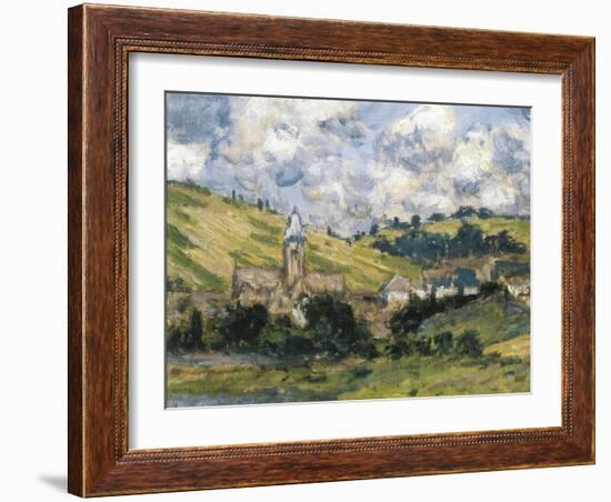 Landscape, Vetheuil-Claude Monet-Framed Art Print