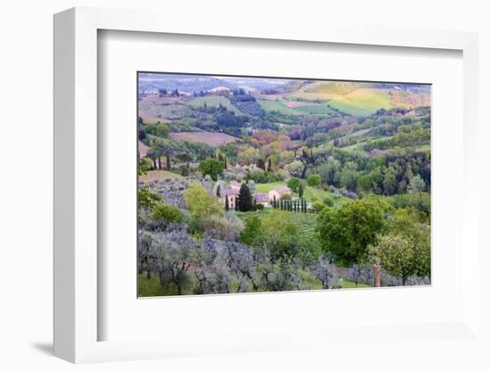 Landscape view from the top of the walls of San Gimignano. Tuscany, Italy.-Tom Norring-Framed Photographic Print