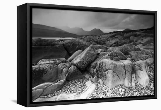 Landscape View of Camus Malag Beach on Loch Slapin, Isle of Skye, Inner Hebrides, Scotland, UK-Peter Cairns-Framed Premier Image Canvas