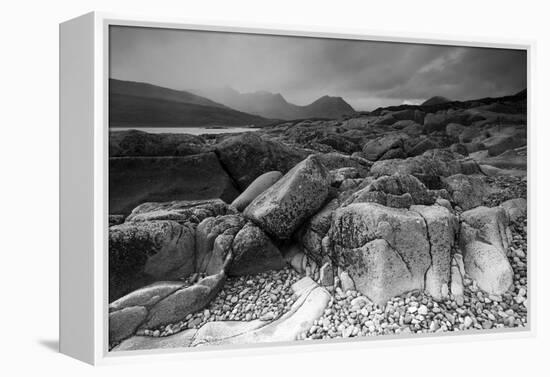 Landscape View of Camus Malag Beach on Loch Slapin, Isle of Skye, Inner Hebrides, Scotland, UK-Peter Cairns-Framed Premier Image Canvas