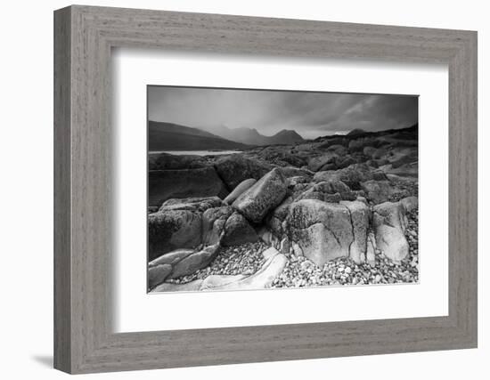 Landscape View of Camus Malag Beach on Loch Slapin, Isle of Skye, Inner Hebrides, Scotland, UK-Peter Cairns-Framed Photographic Print