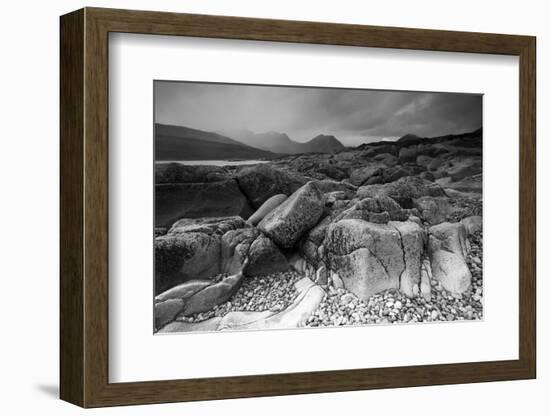 Landscape View of Camus Malag Beach on Loch Slapin, Isle of Skye, Inner Hebrides, Scotland, UK-Peter Cairns-Framed Photographic Print