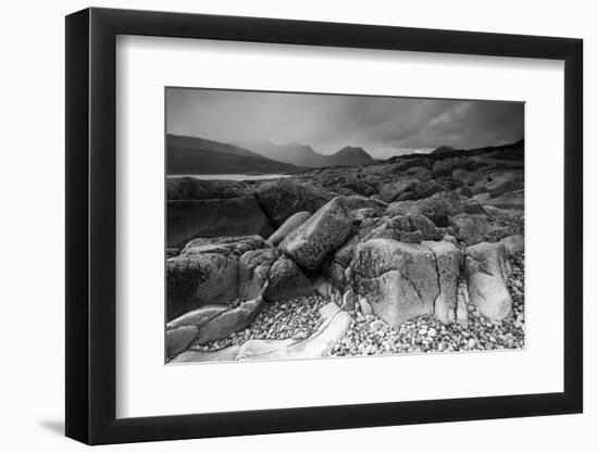 Landscape View of Camus Malag Beach on Loch Slapin, Isle of Skye, Inner Hebrides, Scotland, UK-Peter Cairns-Framed Photographic Print