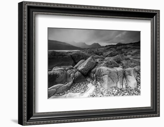 Landscape View of Camus Malag Beach on Loch Slapin, Isle of Skye, Inner Hebrides, Scotland, UK-Peter Cairns-Framed Photographic Print