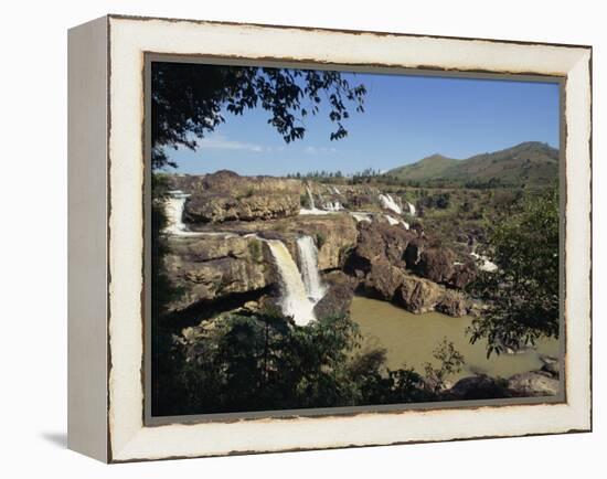 Landscape View of the Lien Khuong Waterfall and Rocks at Dalat, Vietnam, Indochina, Southeast Asia-Alison Wright-Framed Premier Image Canvas