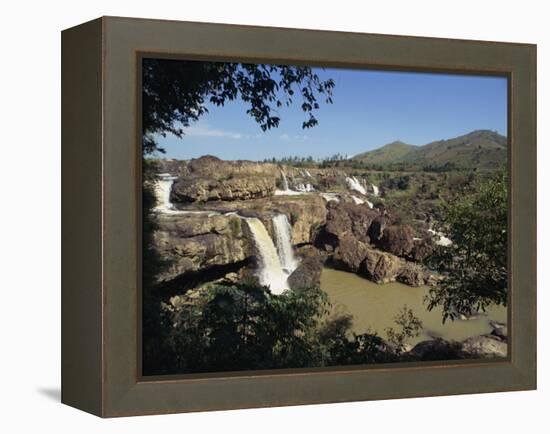 Landscape View of the Lien Khuong Waterfall and Rocks at Dalat, Vietnam, Indochina, Southeast Asia-Alison Wright-Framed Premier Image Canvas