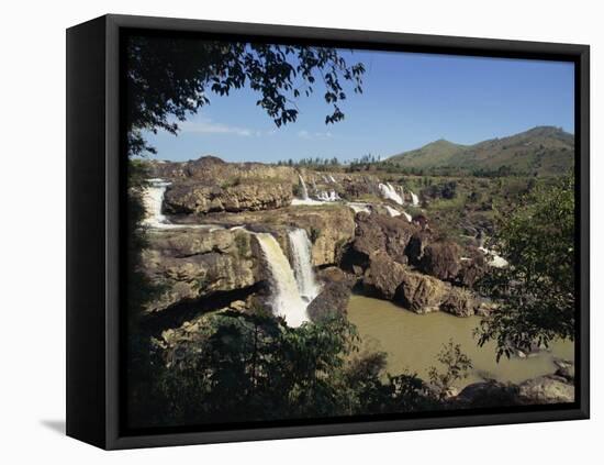 Landscape View of the Lien Khuong Waterfall and Rocks at Dalat, Vietnam, Indochina, Southeast Asia-Alison Wright-Framed Premier Image Canvas