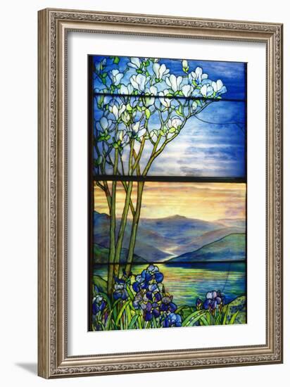 Landscape Window stained glass-Tiffany Studios-Framed Giclee Print