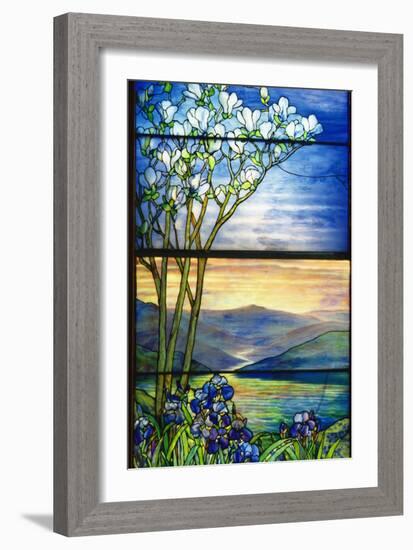 Landscape Window stained glass-Tiffany Studios-Framed Giclee Print