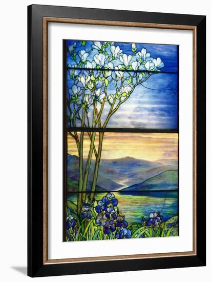 Landscape Window stained glass-Tiffany Studios-Framed Giclee Print