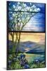 Landscape Window stained glass-Tiffany Studios-Mounted Giclee Print