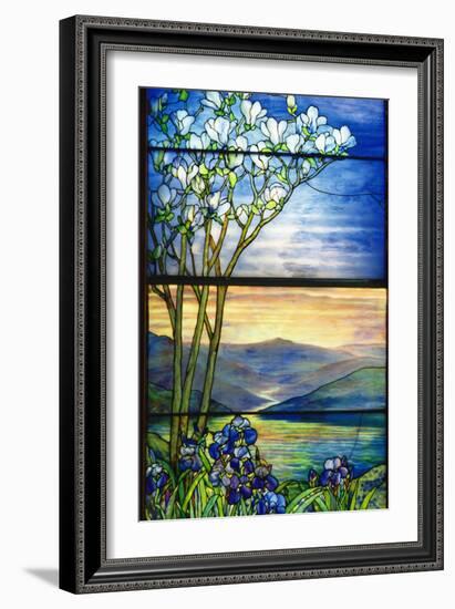 Landscape Window stained glass-Tiffany Studios-Framed Giclee Print