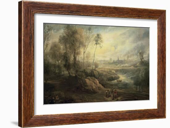 Landscape with a Bird Catcher, 17th century-Peter Paul Rubens-Framed Giclee Print