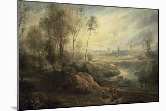 Landscape with a Bird Catcher, 17th century-Peter Paul Rubens-Mounted Giclee Print